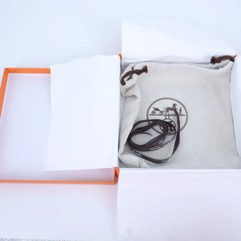 HERMES Orange and Brown Gift Box 7.5x7.5x2